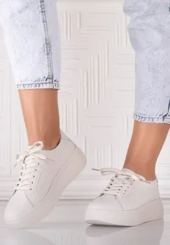 Pantofi dama casual Bej din Piele Naturala Aziva imagine