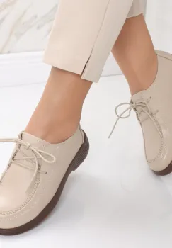 Pantofi dama casual Bej din Piele Naturala Esana imagine