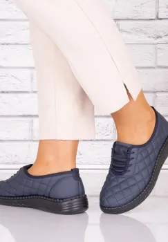 Pantofi dama casual Bleumarin din Piele Ecologica Arasel imagine