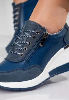 Pantofi dama casual Bleumarin din Piele Naturala Bilon imagine