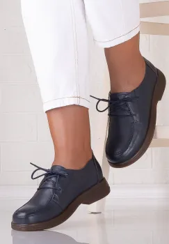 Pantofi dama casual Bleumarin din Piele Naturala Esana imagine
