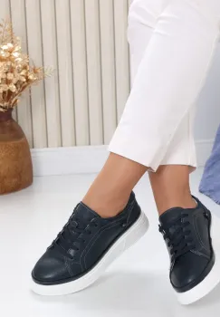 Pantofi dama casual Bleumarin din Piele Naturala Novea imagine