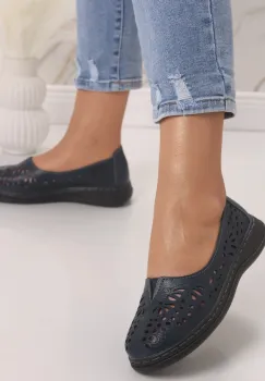 Pantofi dama casual Bleumarin din Piele Naturala Rozlin imagine