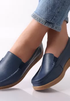 Pantofi dama casual Bleumarin piele naturala Danina imagine