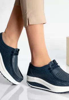 Pantofi dama casual bleumarin piele naturala samra imagine