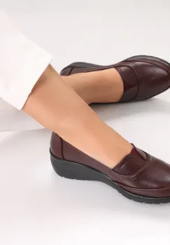 Pantofi dama casual Bordo din Piele Ecologica Watina imagine