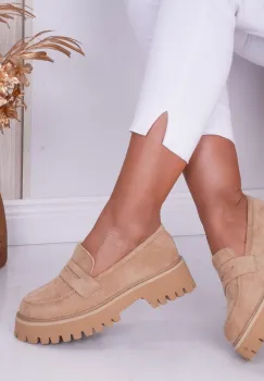 Pantofi dama casual Camel din Piele Ecologica Intoarsa Any imagine