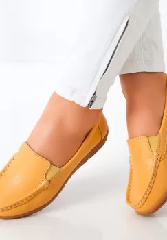 Pantofi dama casual Camel din Piele Naturala Comoi imagine