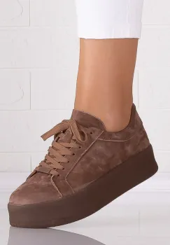 Pantofi dama casual Camel din Piele Naturala Intoarsa Semila imagine