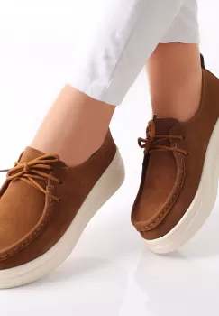 Pantofi dama casual Cmei din Piele Naturala Intoarsa Derina imagine