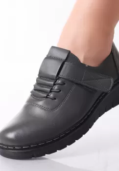 Pantofi dama casual Gri din Piele Ecologica Magaly imagine