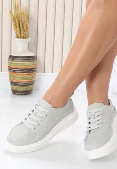 Pantofi dama casual Gri din Piele Naturala Ana imagine