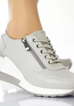 Pantofi dama casual Gri din Piele Naturala Bilon imagine