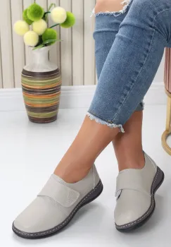 Pantofi dama casual Gri din piele naturala Felicy imagine