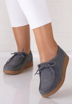 Pantofi dama casual Gri din Piele Naturala Intoarsa Alenasa imagine