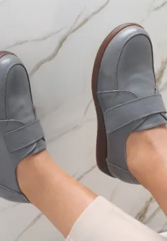 Pantofi dama casual Gri din Piele Naturala Jarin imagine