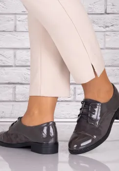 Pantofi dama casual Gri piele ecologica Capricia imagine