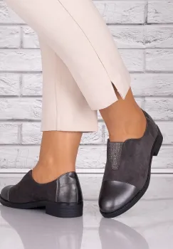 Pantofi dama casual Gri piele ecologica Daviria imagine