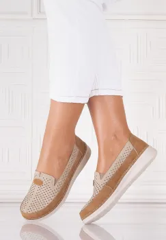 Pantofi dama casual Kaki din Piele Ecologica Atinos imagine