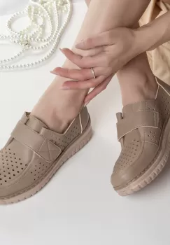 Pantofi dama casual kaki din piele ecologica tani imagine