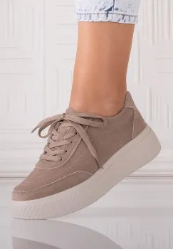 Pantofi dama casual Kaki din Piele Naturala Intoarsa Adiza imagine