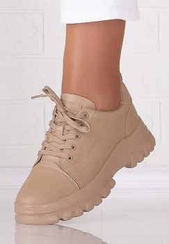 Pantofi dama casual Khaki din Piele Naturala Alisma imagine
