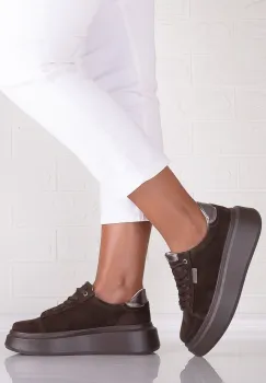 Pantofi dama casual Maro din Piele Naturala Intoarsa Alersa imagine