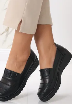 Pantofi dama casual Negri cu Maro din Piele Ecologica Keransa imagine