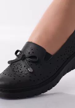 Pantofi dama casual Negri din Piele Ecologica Ailen imagine