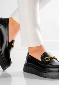 Pantofi dama casual Negri din Piele Ecologica Arola imagine