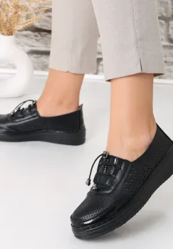 Pantofi dama casual Negri din Piele Ecologica Ascan imagine