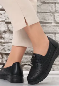 Pantofi dama casual Negri din Piele Ecologica Asnes imagine