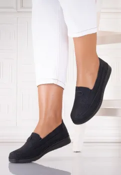 Pantofi dama casual Negri din Piele Ecologica Atinos imagine