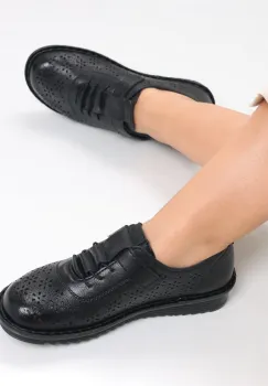 Pantofi dama casual negri din Piele Ecologica Atrisa imagine