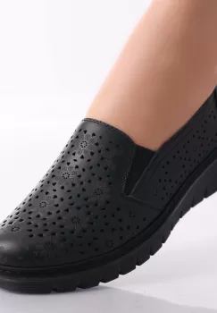 Pantofi dama casual Negri din Piele Ecologica Atsoi imagine