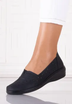 Pantofi dama casual Negri din Piele Ecologica Audara imagine