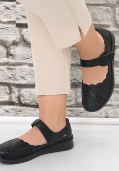 Pantofi dama casual Negri din Piele Ecologica Blaymi imagine