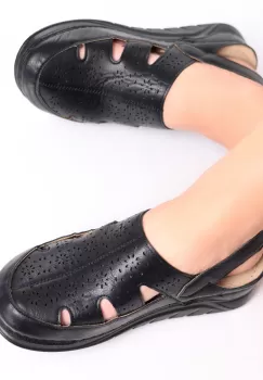 Pantofi dama casual Negri din Piele Ecologica Cadida imagine