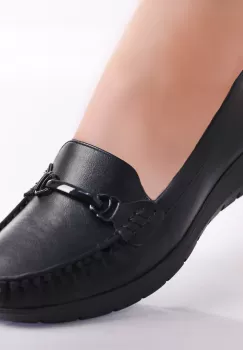 Pantofi dama casual Negri din Piele Ecologica Enasa imagine