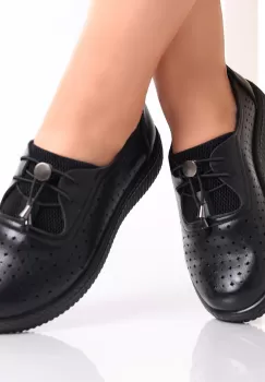 Pantofi dama casual Negri din Piele Ecologica Erica imagine