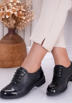 Pantofi dama casual Negri din Piele Ecologica Erin imagine