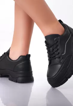 Pantofi dama casual Negri din Piele Ecologica Esle imagine