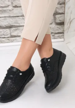 Pantofi dama casual Negri din Piele Ecologica Halya imagine