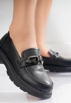 Pantofi dama casual Negri din Piele Ecologica Horva imagine