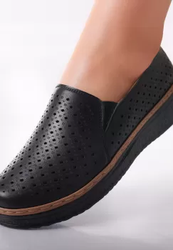 Pantofi dama casual Negri din Piele Ecologica Ismar imagine