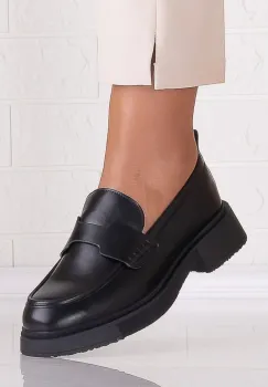 Pantofi dama casual Negri din Piele Ecologica Jazina imagine
