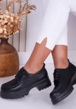 Pantofi dama casual Negri din Piele Ecologica Jola imagine