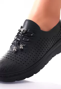 Pantofi dama casual Negri din Piele Ecologica Julisa imagine