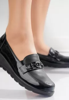 Pantofi dama casual Negri din Piele Ecologica Klodi imagine