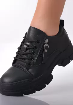 Pantofi dama casual Negri din Piele Ecologica Madai imagine